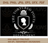 Taylor Swift The Tortured Poets Department Crest SVG, PNG JPG, EPS, DX | Tortured Poets Department Crest SVG, PNG JPG, EPS, DXF, PDF